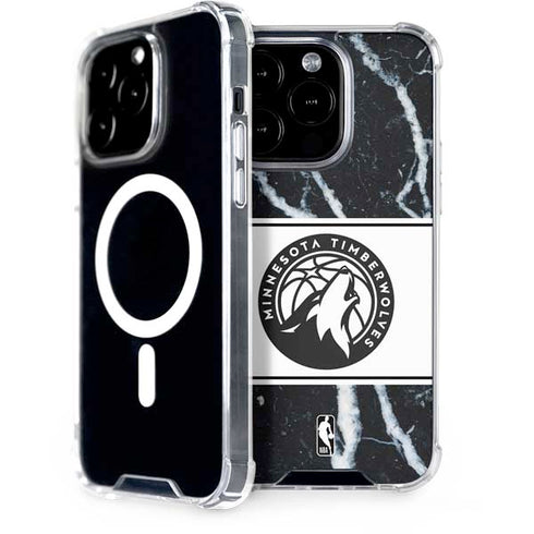 NBA Minnesota Timberwolves Marble iPhone 15 Pro MagSafe Case